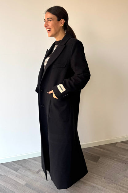 Cappotto Over in lana Nero
