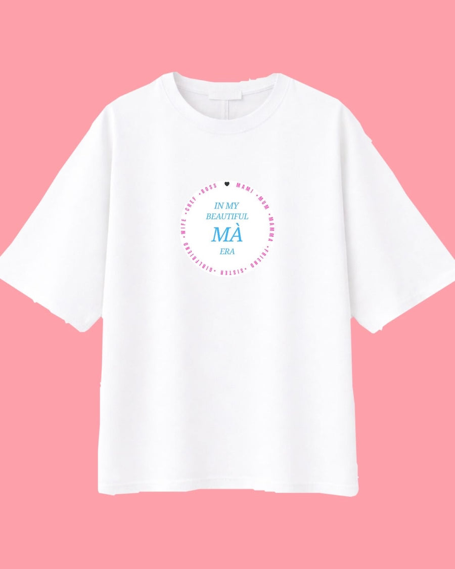 TEE MÀ PINK/BLU MANICA CORTA