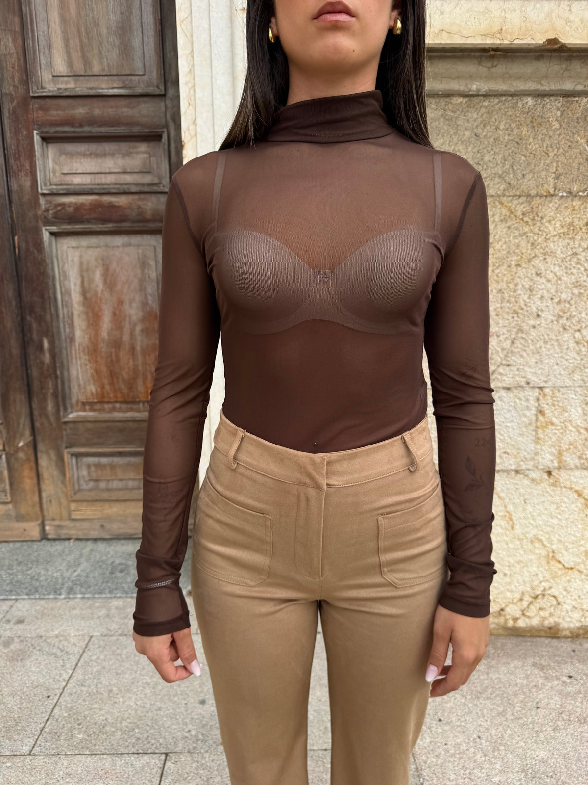 MAGLIA VELATA NEW YEAR MARRONE
