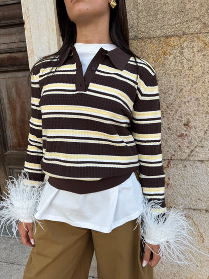 MAGLIA POLLY MARRONE