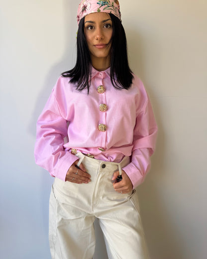 Camicia Lux botton rosa