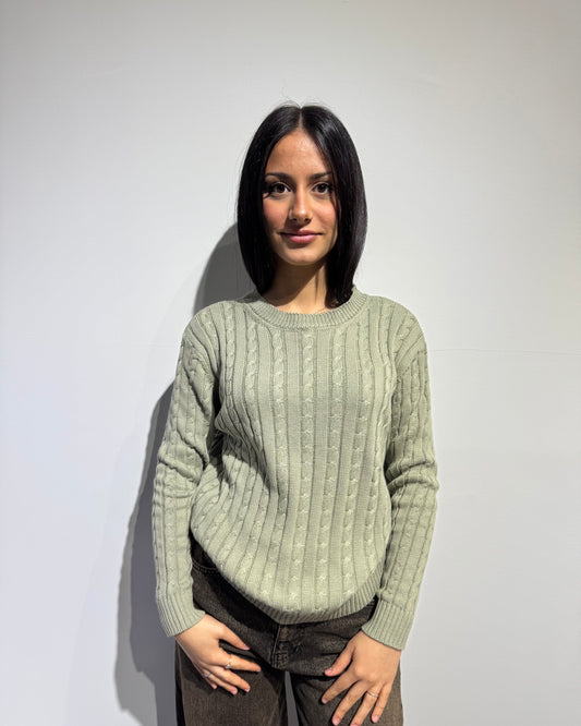 Maglia in cotone treccina