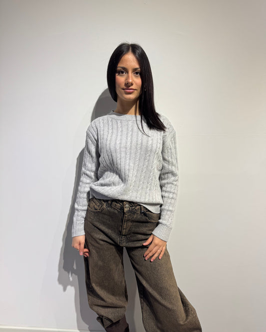 Maglia in cotone treccina