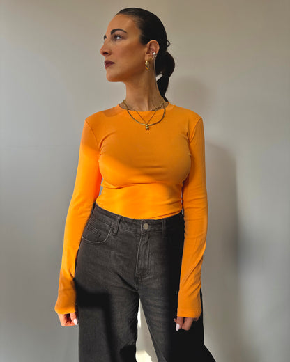 Tee cotone arancione