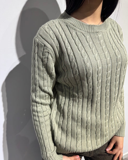 Maglia in cotone treccina