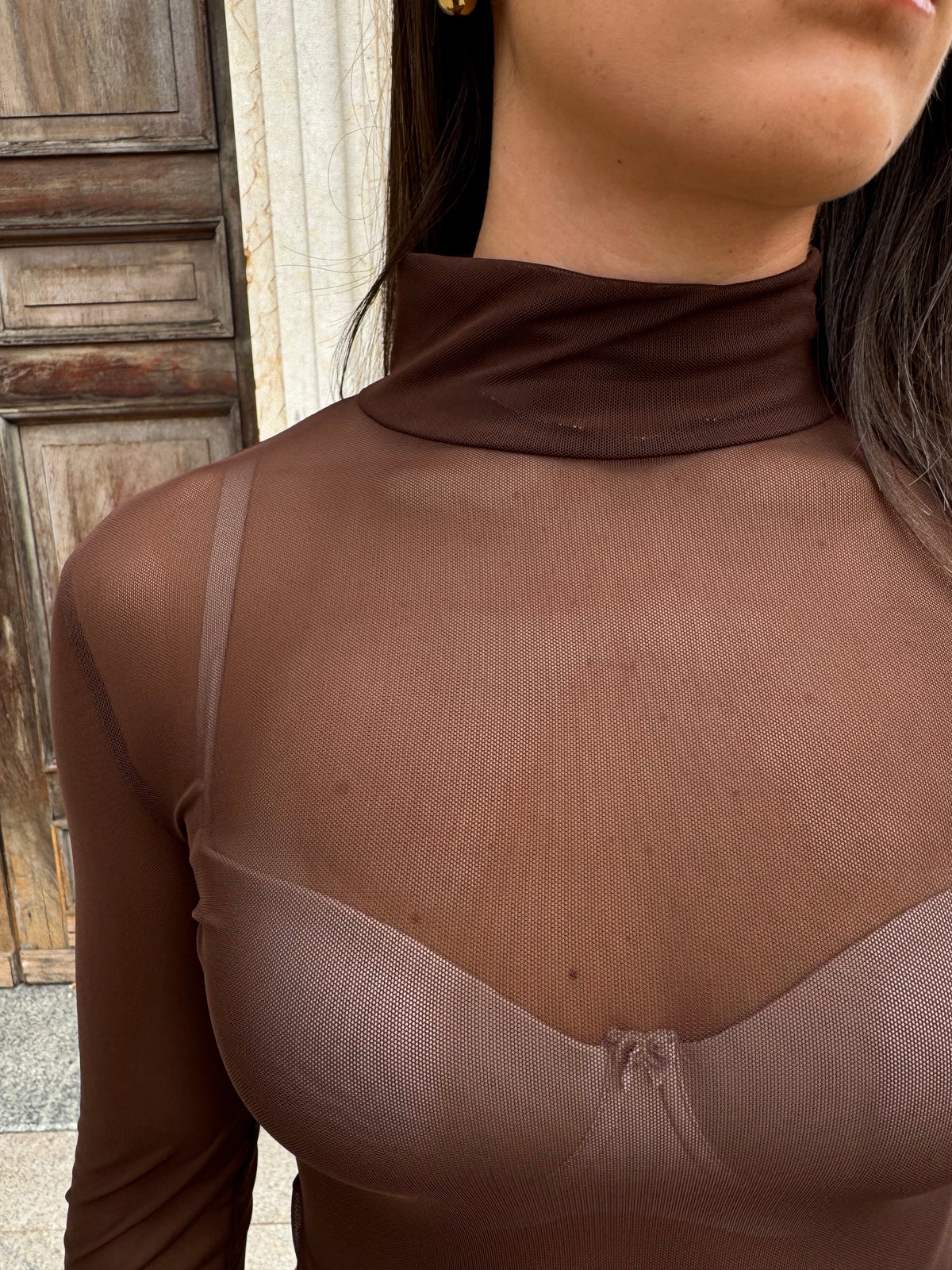 MAGLIA VELATA NEW YEAR MARRONE