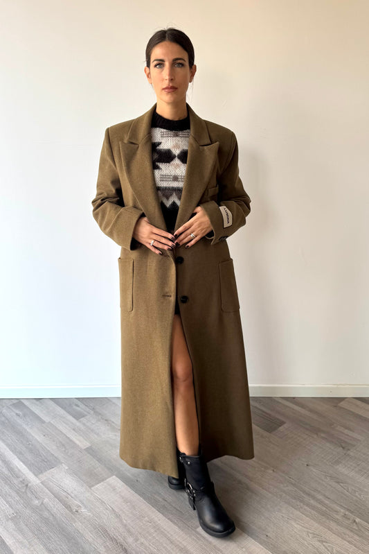 Cappotto Over in lana Verdone