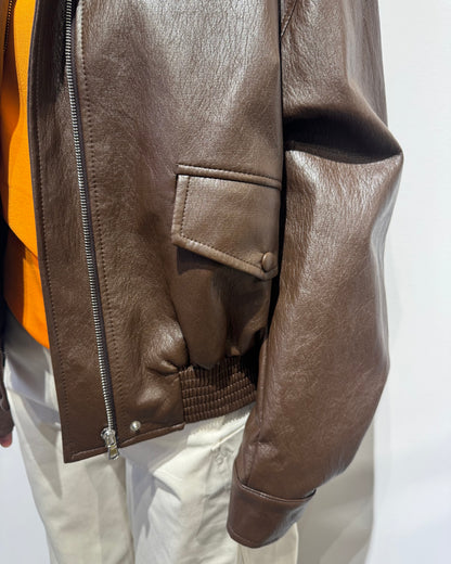Bomber ecopelle brown