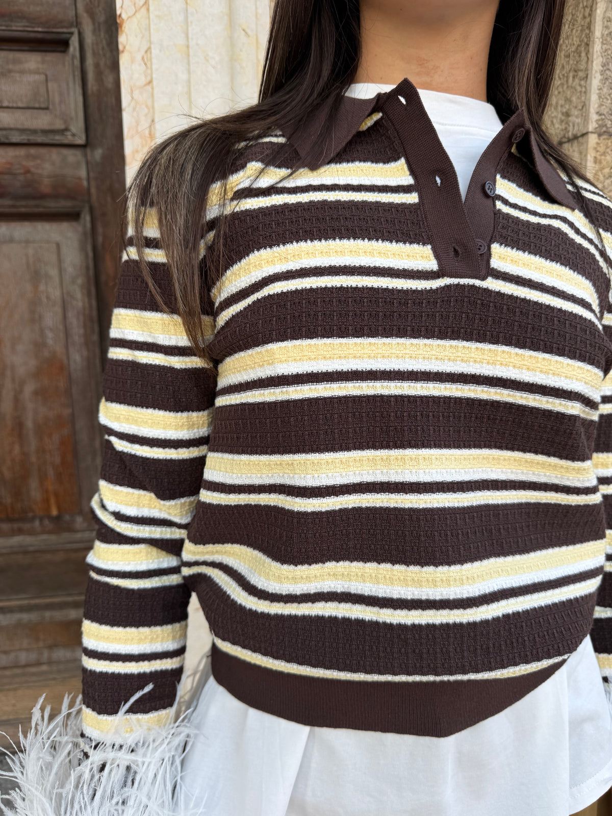 MAGLIA POLLY MARRONE