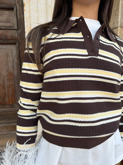 MAGLIA POLLY MARRONE