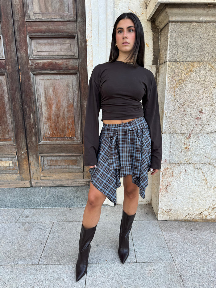GONNA TARTAN IN COTONE