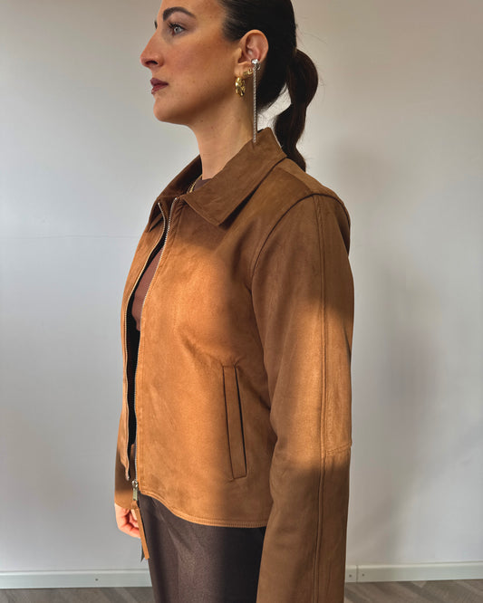 Jacket camoscio camel