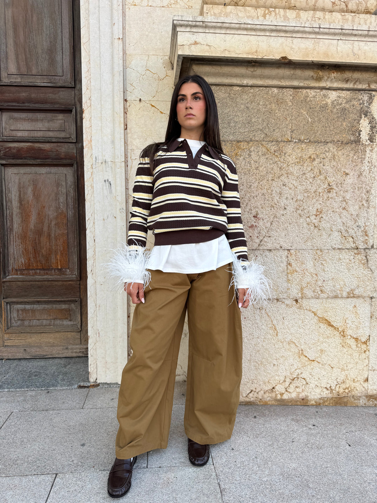 MAGLIA POLLY MARRONE