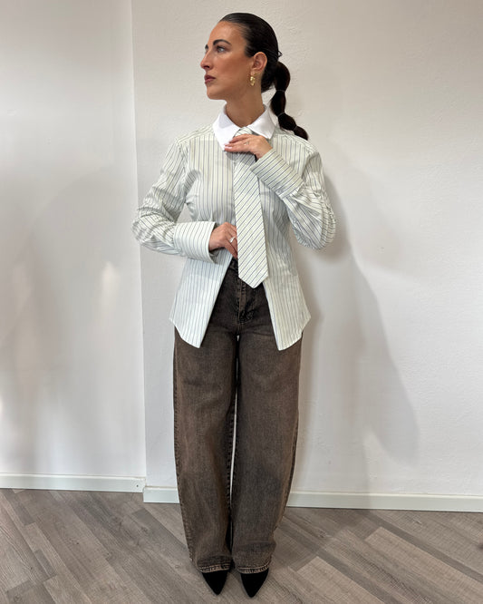 Jeans WideLeg marrone