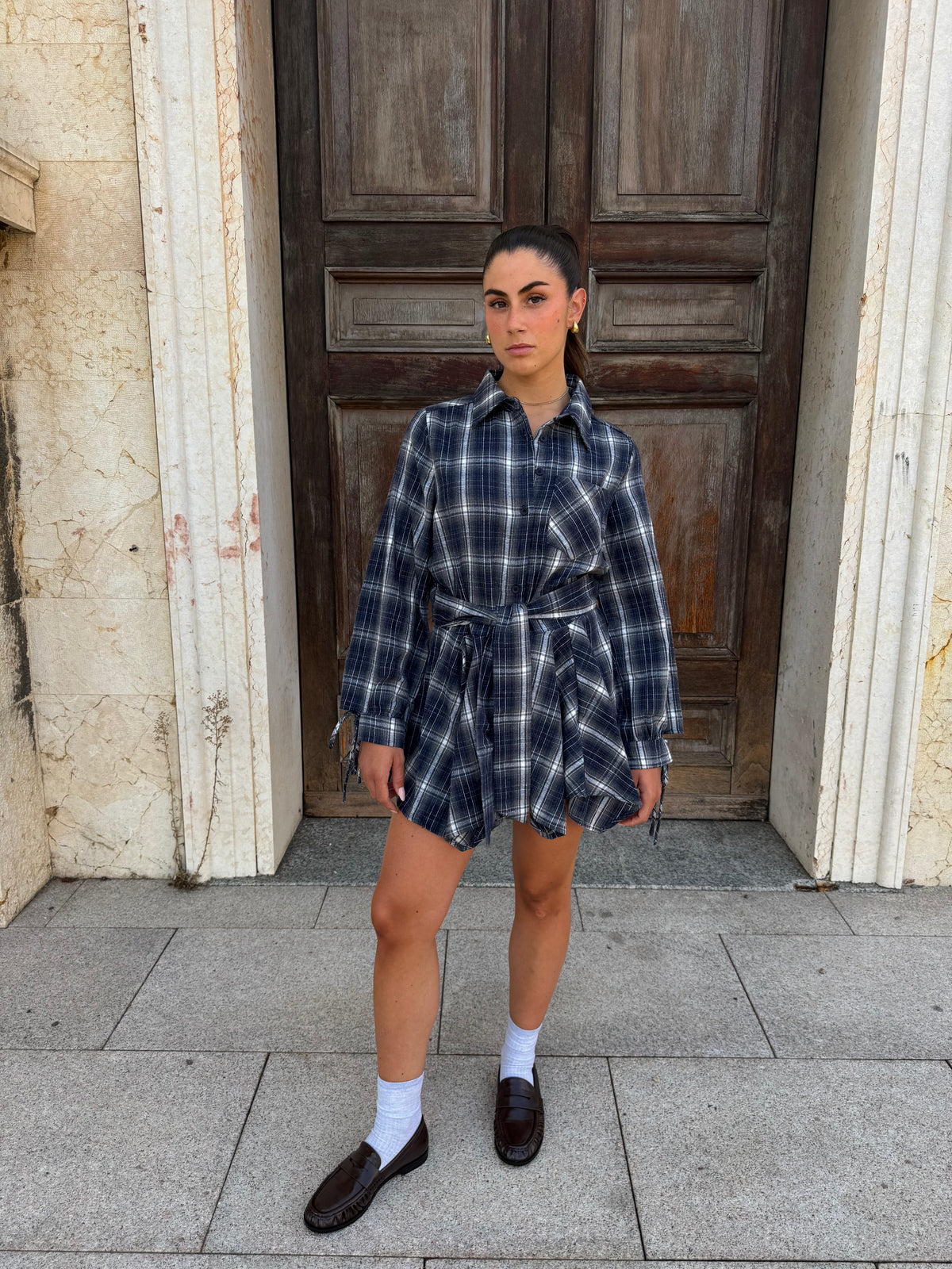 ABITO TARTAN BLAIR BLU