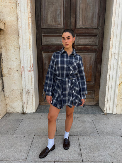 ABITO TARTAN BLAIR BLU