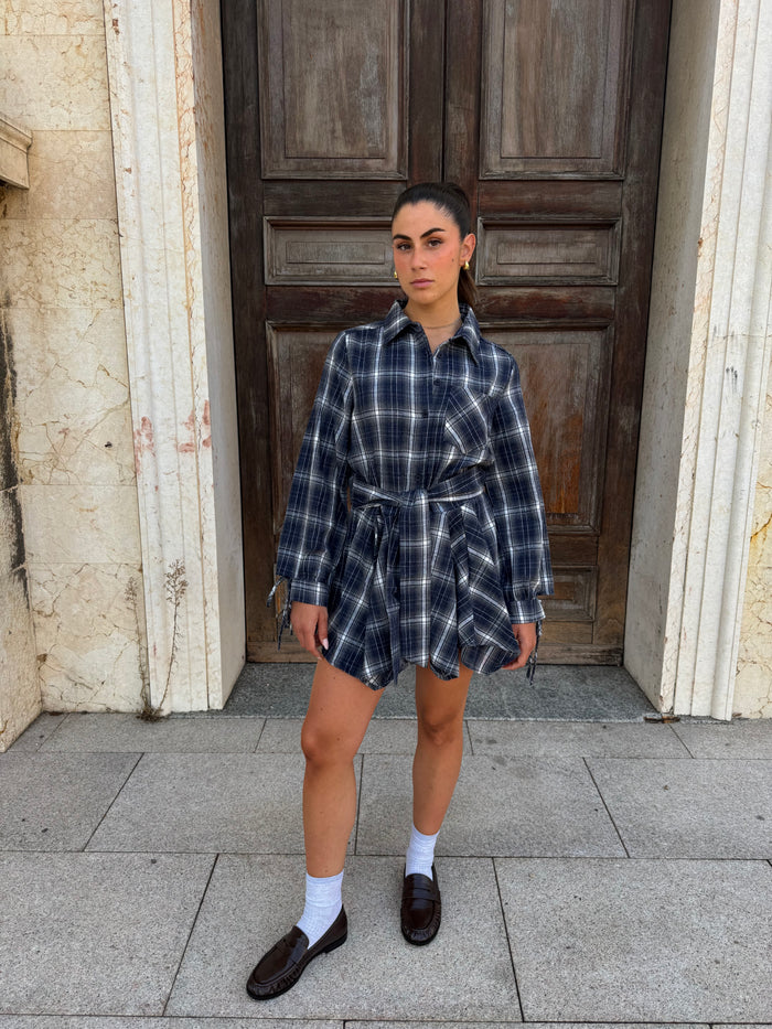 ABITO TARTAN BLAIR BLU