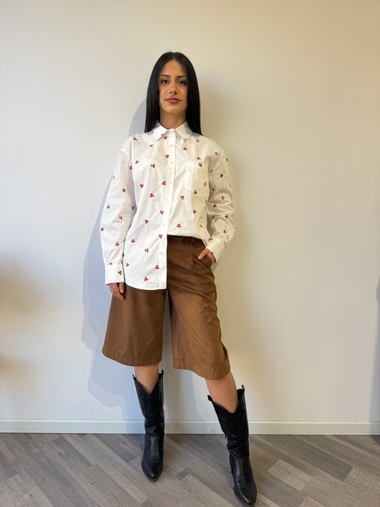 Bermuda Largo Scamosciato