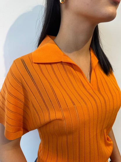 Polo viscosa orange