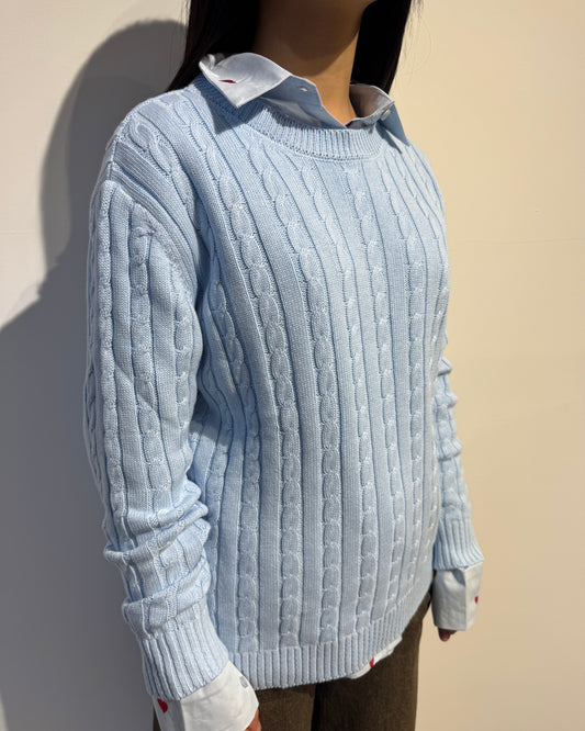 Maglia in cotone treccina