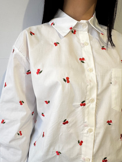 Camicia cherry bianca