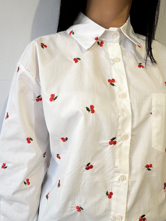 Camicia cherry bianca
