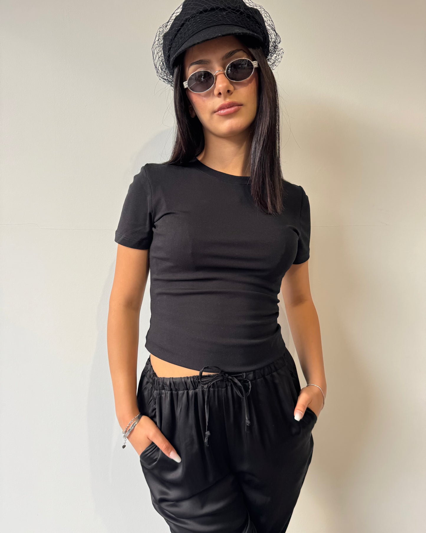 T-shirt cotone nera