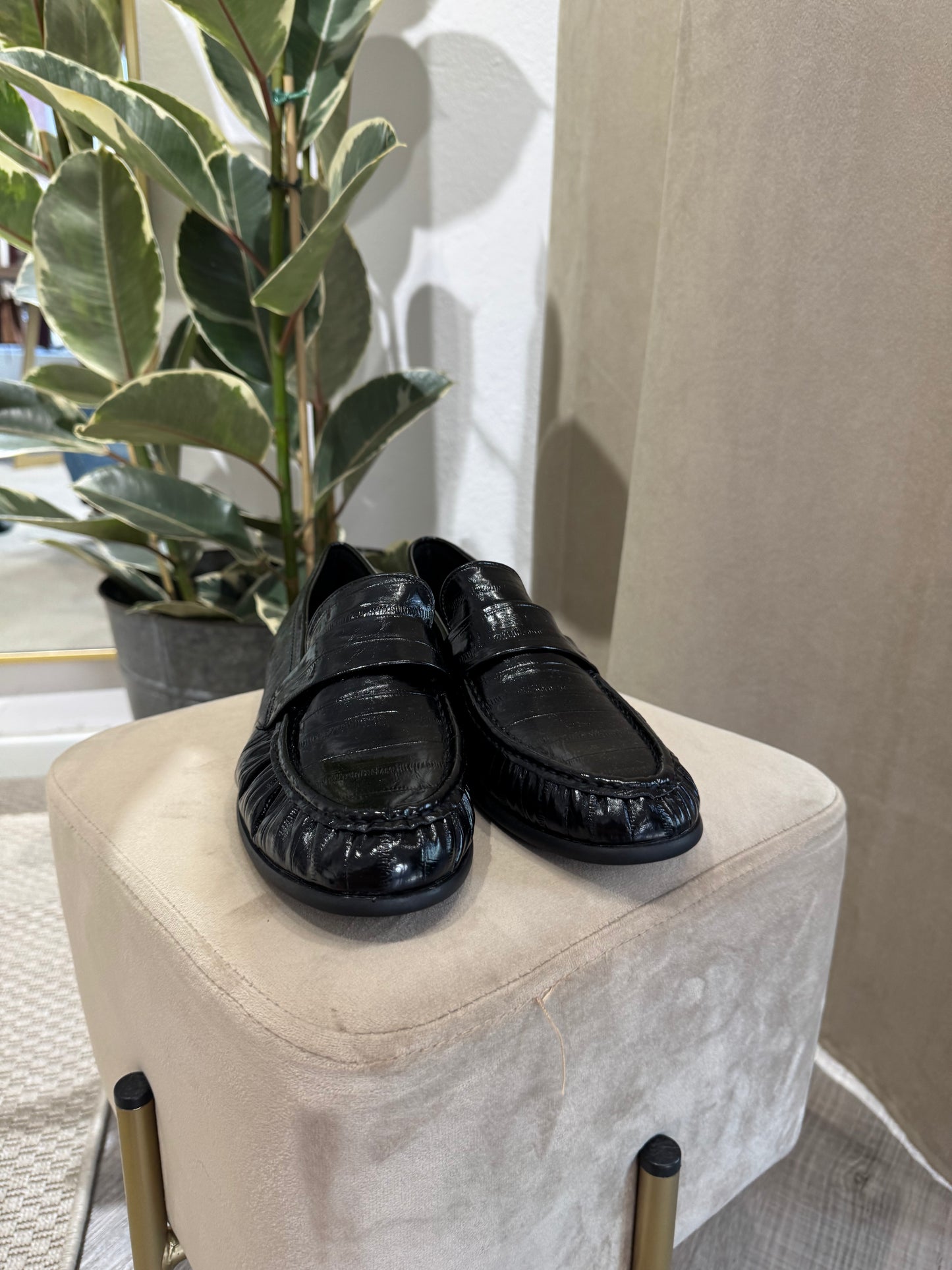 MOCASSINO LORA NERO LUCIDO