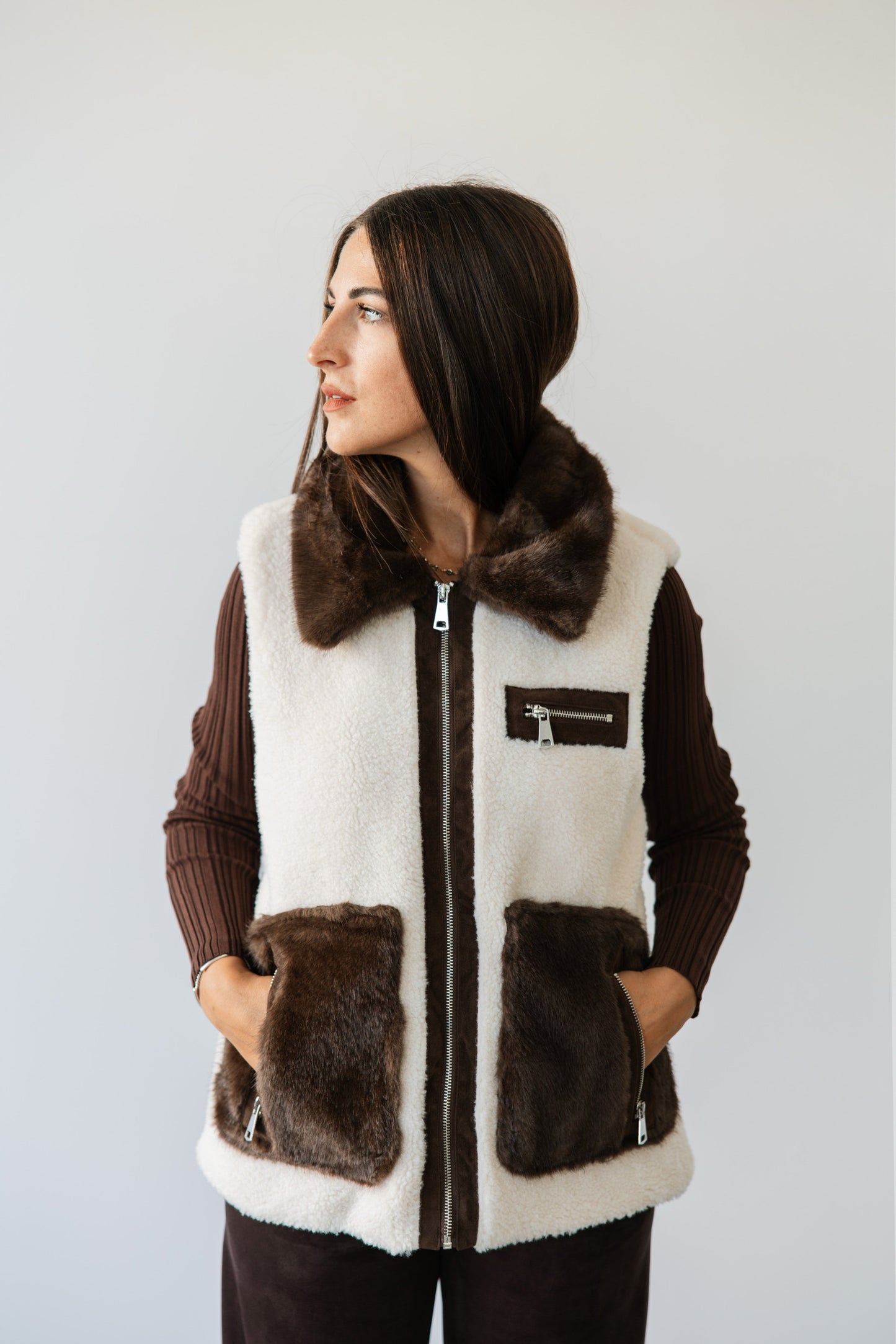 Gilet Teddy panna