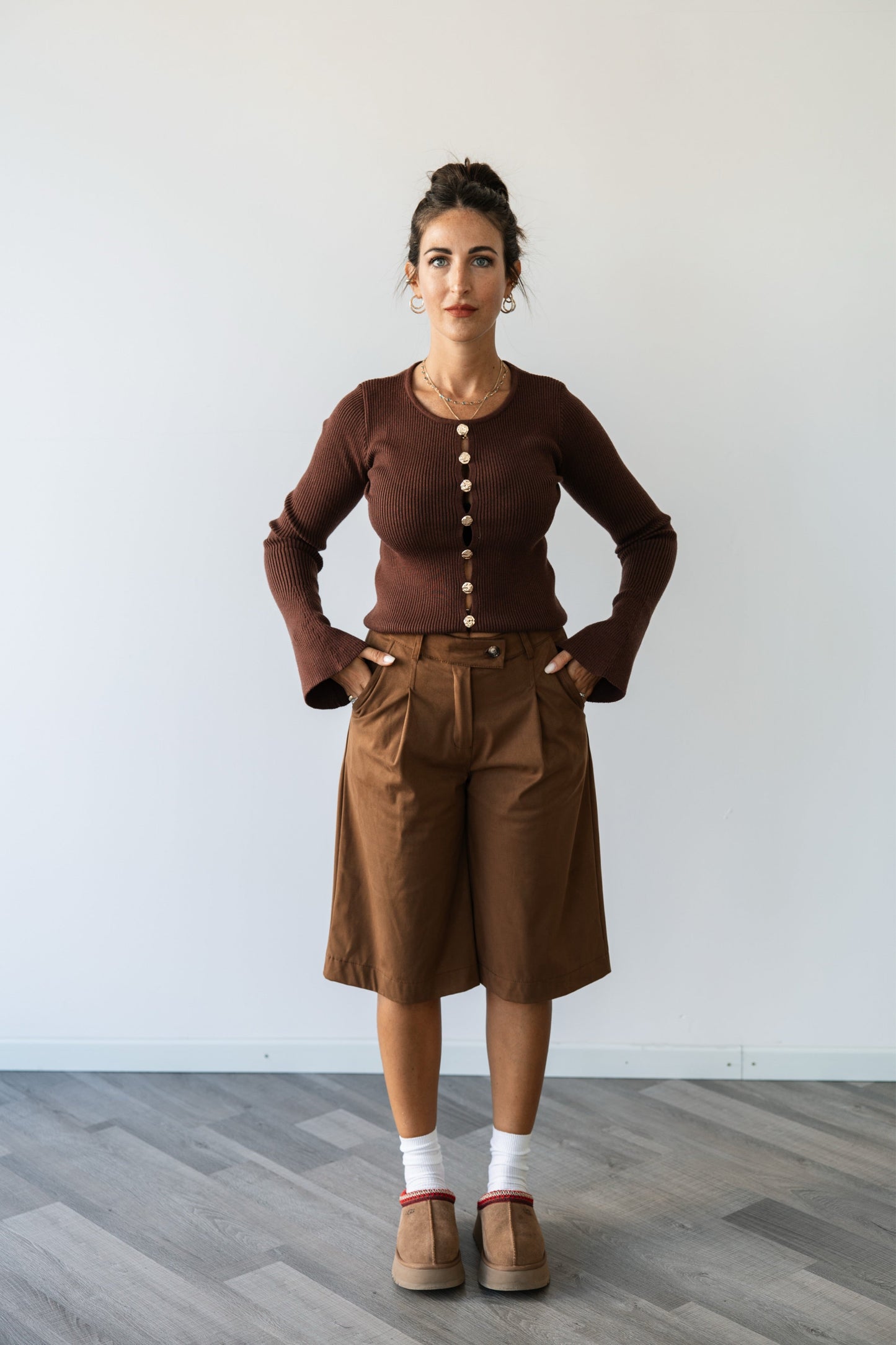 Bermuda Largo Scamosciato