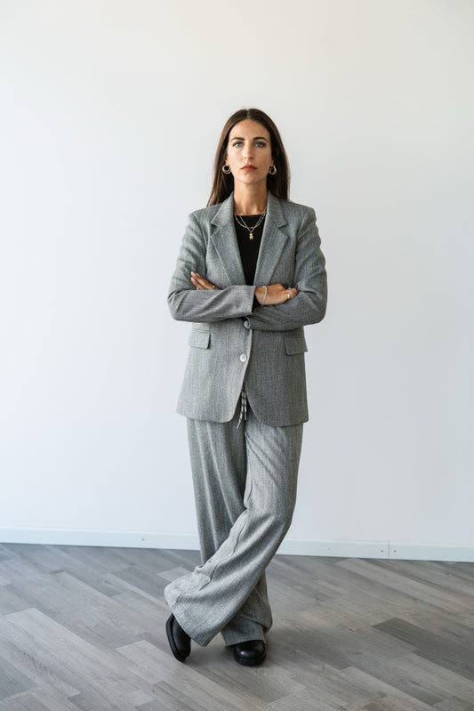 Completo Spigato Grigio