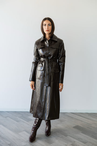 Trench Lungo Strech Eco brown