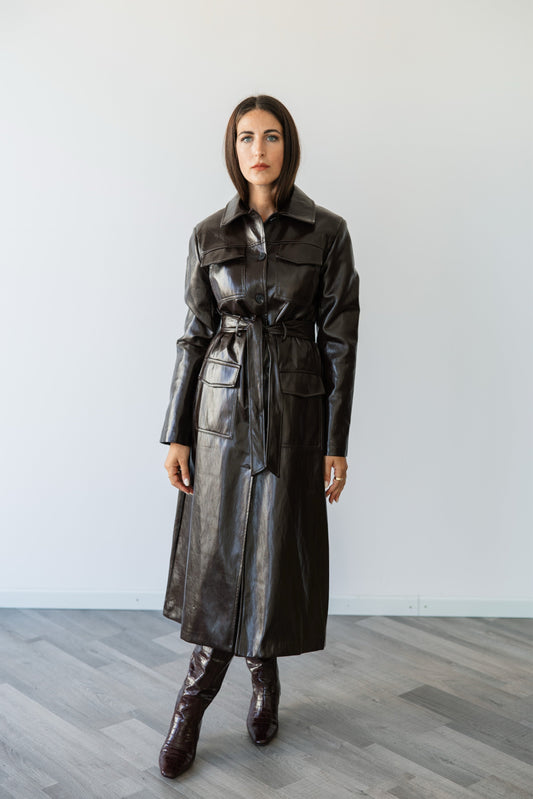 Trench Lungo Strech Eco brown