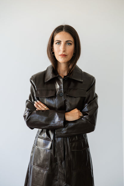 Trench Lungo Strech Eco brown