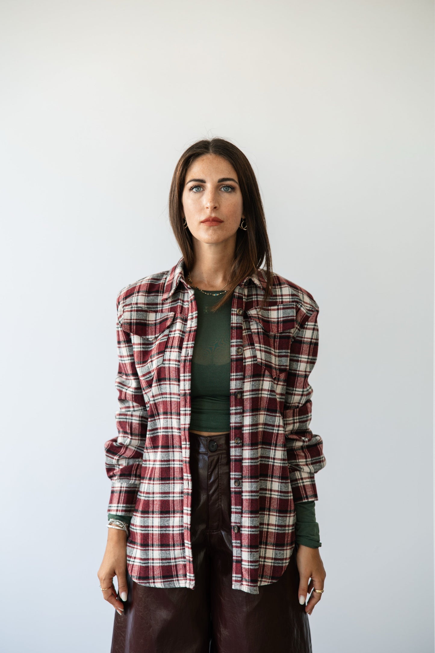 Camicia quadri boscaiola bordeaux