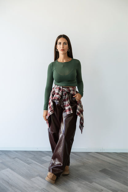 Camicia quadri boscaiola bordeaux