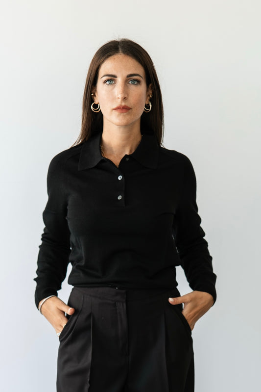 Polo Wool 100% lana nera