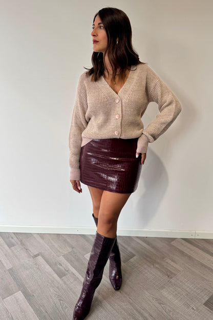 Cardigan Cipria gold