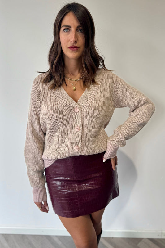 Cardigan Cipria gold