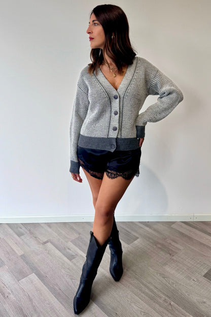 Cardigan Grigio silver