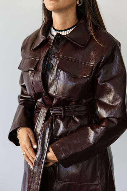 Trench Lungo Strech Eco bordeaux