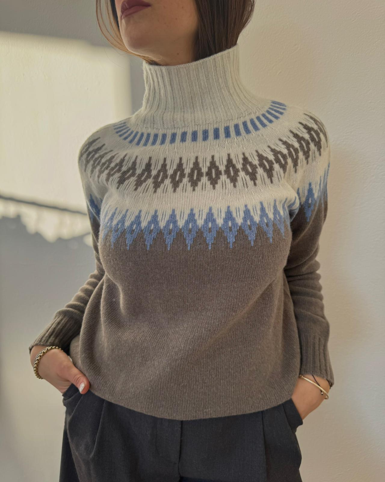 Maglione Misto Lana Scuro