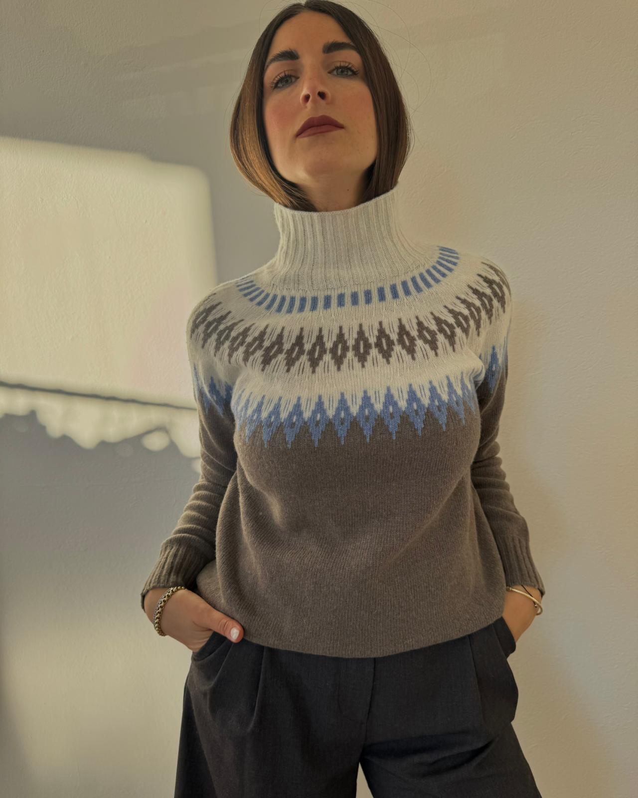 Maglione Misto Lana Scuro