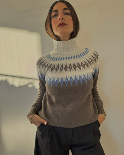 Maglione Misto Lana Scuro