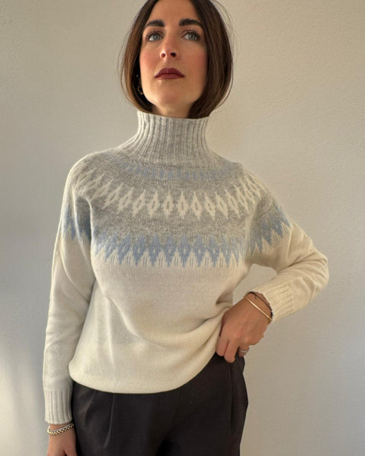 Maglione Misto Lana Chiaro