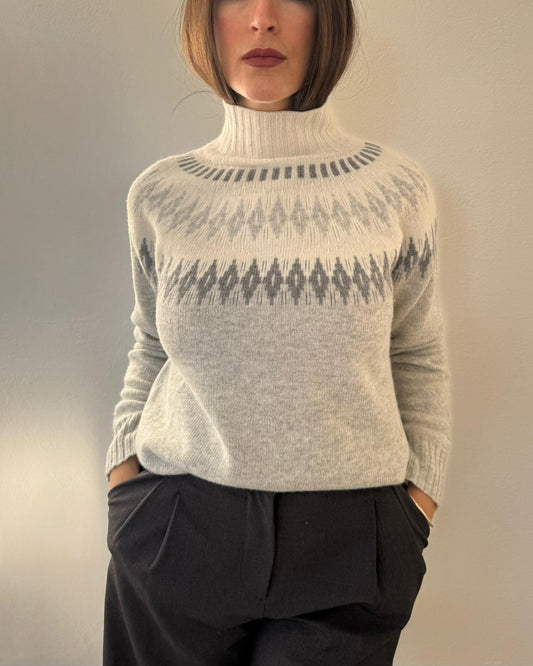 Maglione Misto Lana Grigio