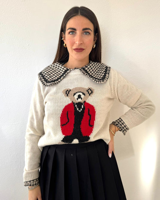 Maglioncino Bears Bianco