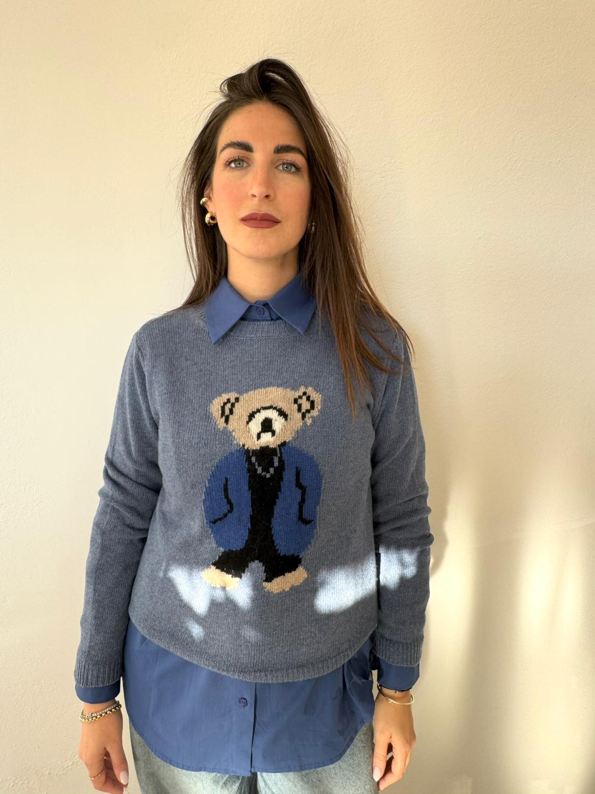 Maglioncino Bears Azzurro