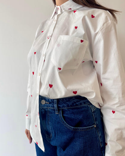 Camicia Cuoriciosa Bianca