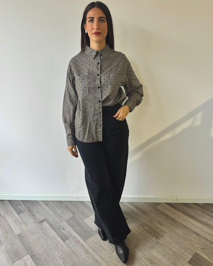 Camicia Quadriciosa Nera